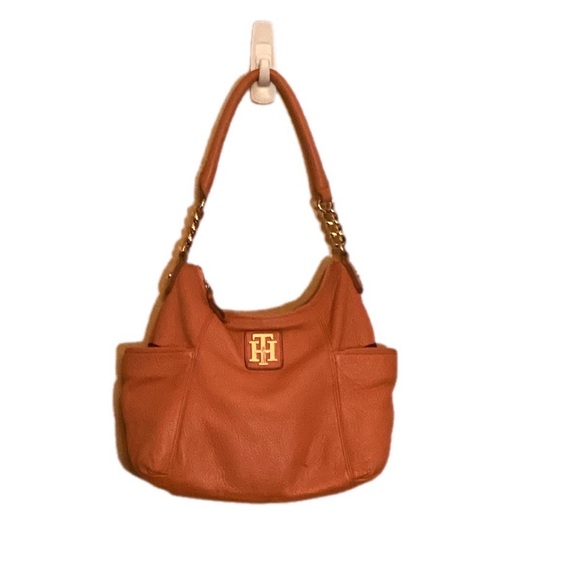Tommy Hilfiger Gold Emblem Leather Bag - Picture 1 of 3